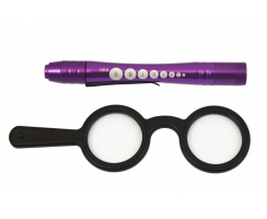 HANDHELD BAGOLINI STRIATED LENS SET WITH PENLIGHTS