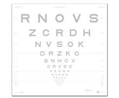 2.5% ETDRS SLOAN LETTER CONTRAST CHART FOR 13 FEET (4 METERS)