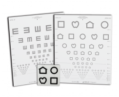 LEA SYMBOLS® & TUMBLING E LOW CONTRAST CHARTS SET