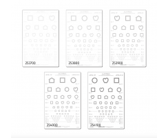 LEA SYMBOLS® TRANSLUCENT LOW CONTRAST CHARTS FOR ILLUMINATED CABINET