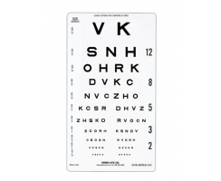 SCRAMBLED SLOAN LETTER TRANSLUCENT DISTANCE CHART (10 FEET, 3 METERS)v