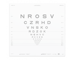 5% ETDRS Sloan Letter Contrast Chart for 10 feet (3 meters)