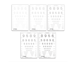 LEA NUMBERS® LOW CONTRAST CHARTS FOR ILLUMINATED CABINETS