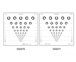8 Position Landolt C Charts ETDRS Clinical Trial Chart for ESV3000 and ESC2000