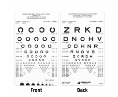 SLOAN LETTER & LANDOLT C NEAR VISION CARD