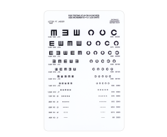 Tumbling E and Landolt C Near Vision Card