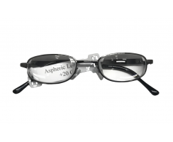 PEWTER METAL ASPHERIC LENTICULAR SPECTACLES