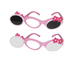Pink Blossom Flip-up Occluder Glasses Opaque