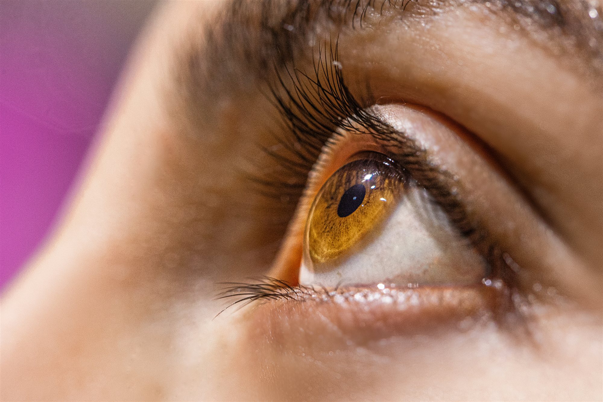 Close-up of a hazel eye